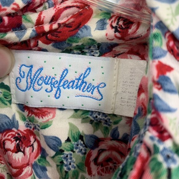 Mousefeathers Pink Floral Dress Prairie Country Cottage Core 1980s Girls 14 - Picture 4 of 5